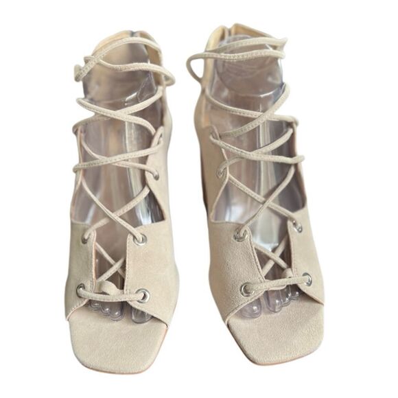 Vince Camuto Nahara sandal square peep toe wedge heels size 8 - Picture 10 of 13